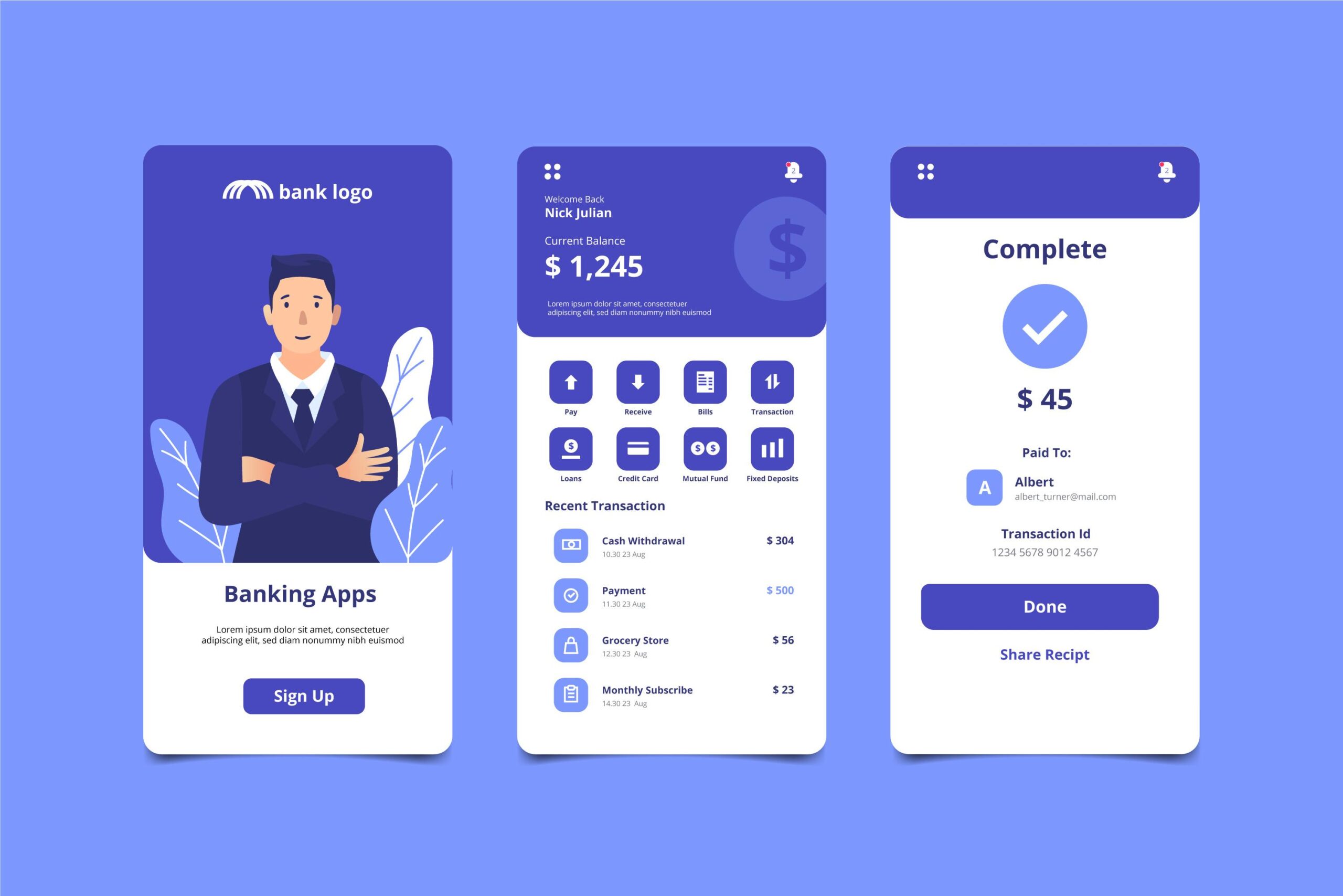 FinTech app design